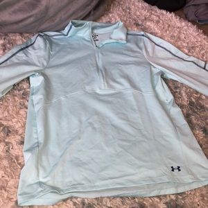 teal underarmor zip up